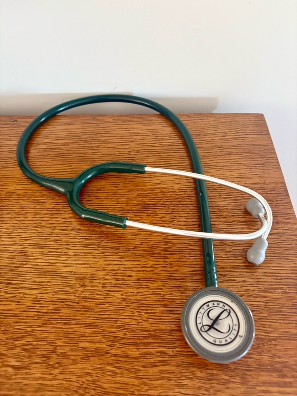 Green Littmann Classic II SE Stethoscope with Gray Ear Tips